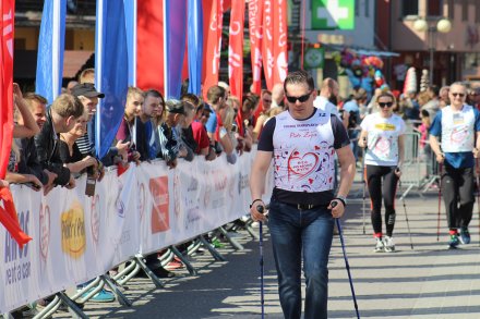 Burmistrz Tomasz Bujok na trasie w zastępstwie Piotra Żyły